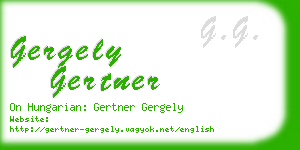 gergely gertner business card